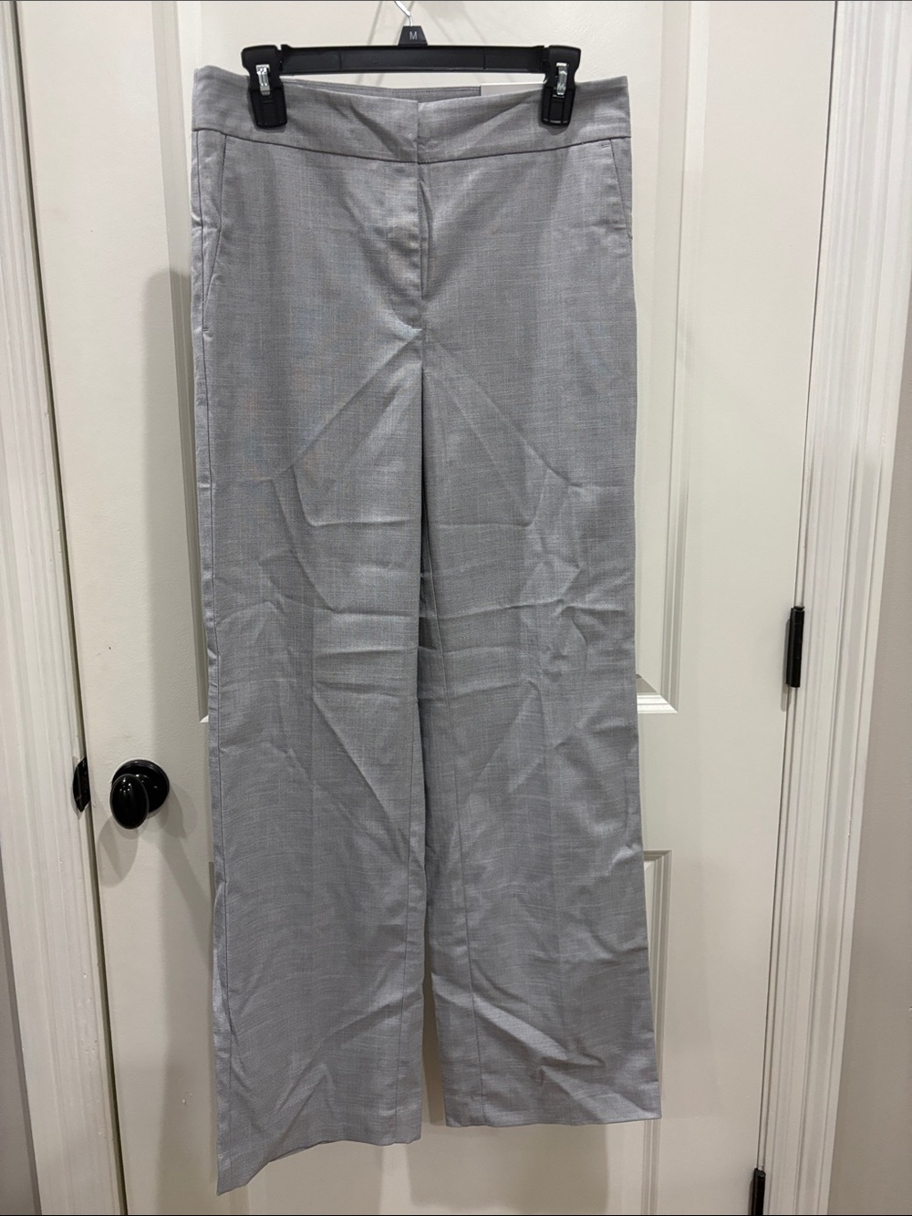 Ann Taylor Factory Wide Leg Dress Pants in Light Gray